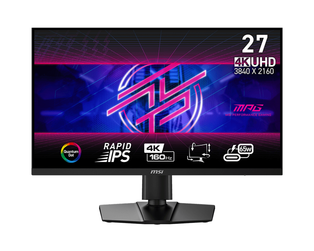 MSI 微星﻿MPG274URF QD MONITOR 量子点电竞显示器(27"4K UHD IPS 160Hz 0.5ms) - 3840*2160