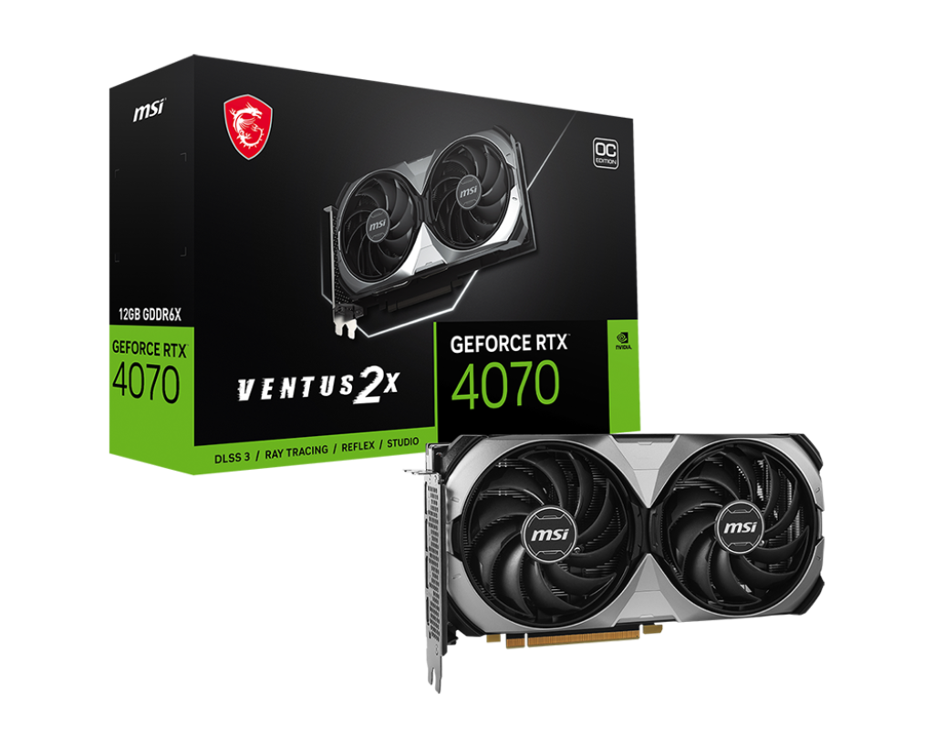 【銷量冠軍】MSI 微星 VENTUS 2X GeForce RTX 4070 E  顯示卡 12GB GDDR6X OC