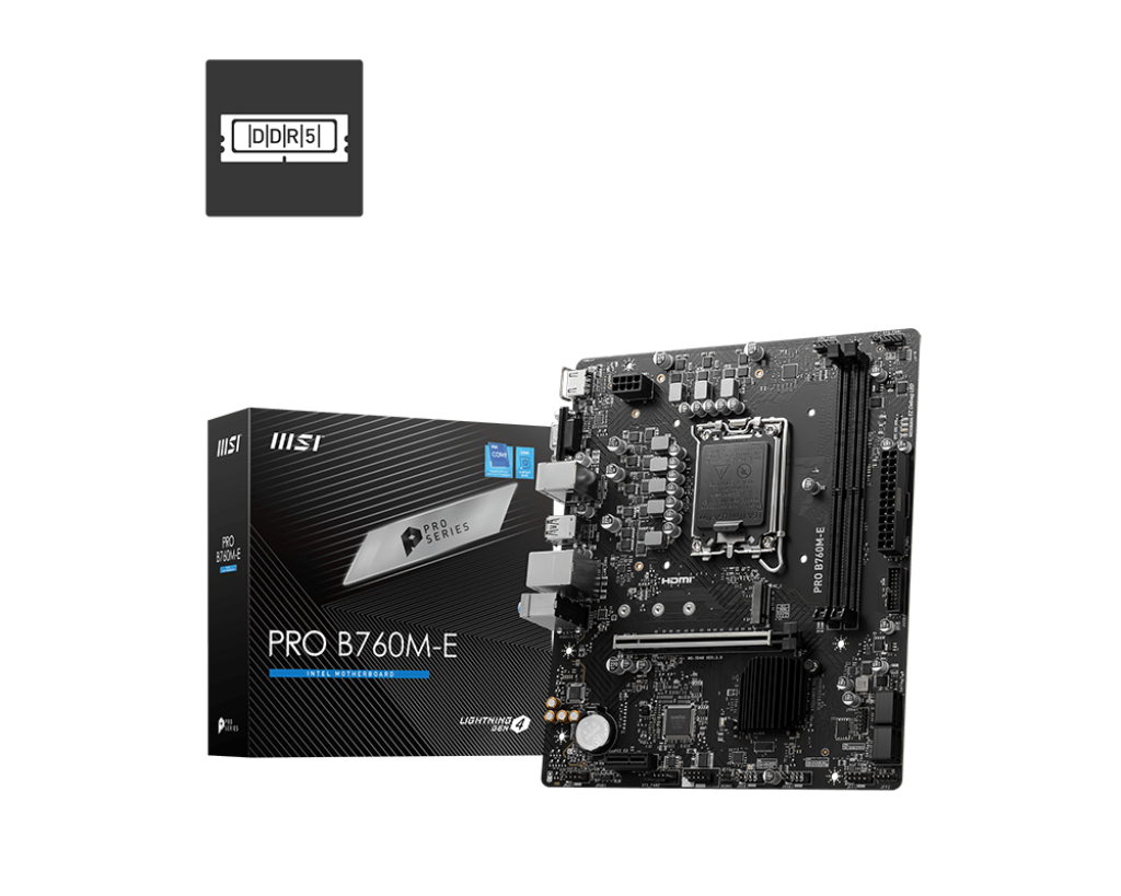 MSI PRO B760M-E DDR5 Micro-ATX 主機板