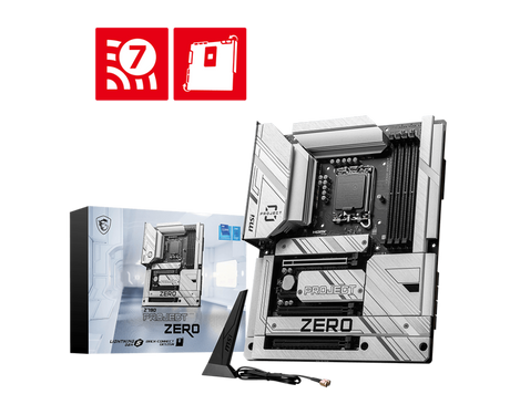 MSI 微星 B650M PROJECT ZERO MATX 白色背插主機板 (DDR5)