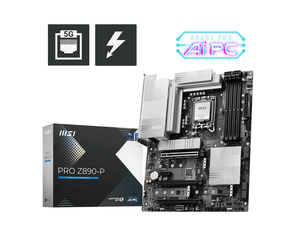 MSI 微星 PRO Z890-P ATX 白色主機板 (DDR5)