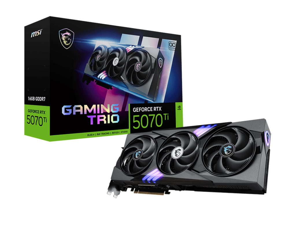 MSI 微星GeForce RTX 5070 Ti 16GB GAMING TRIO OC PUS 显示卡