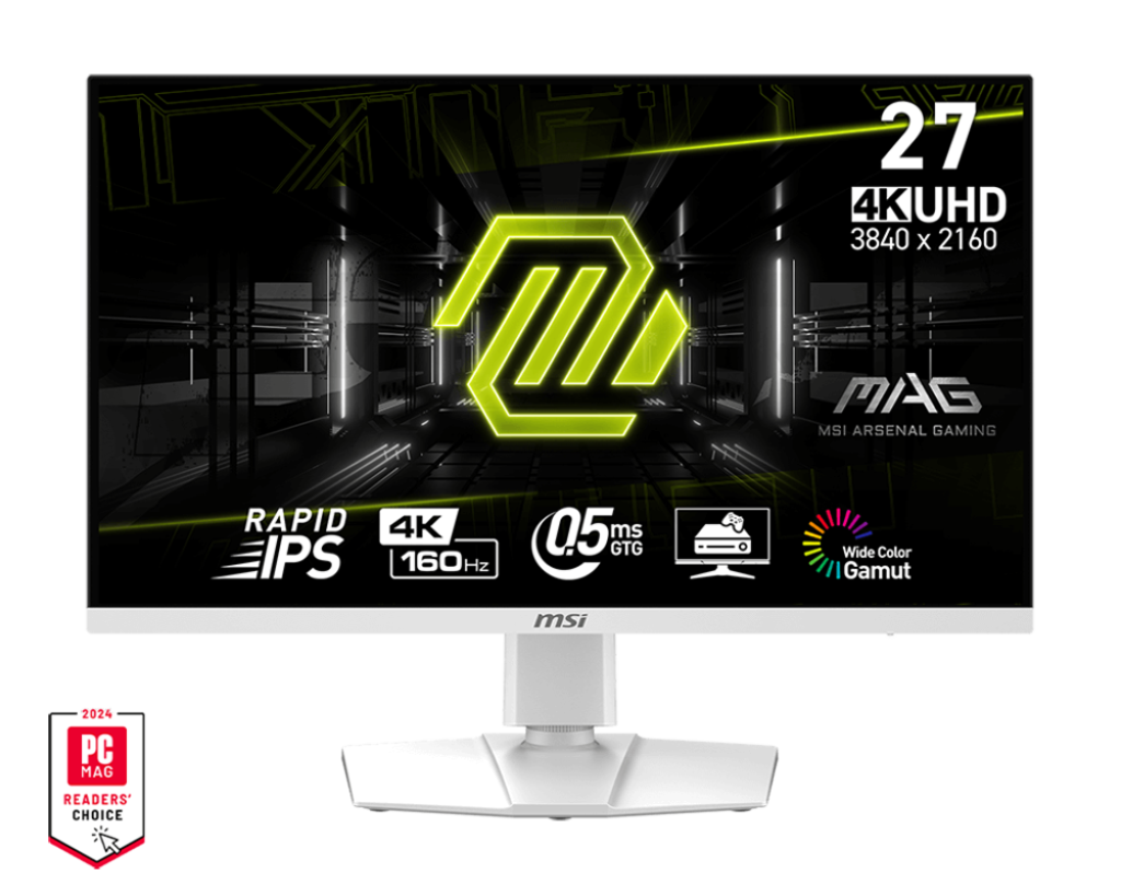 MSI 微星﻿MPG274URFW MONITOR 电竞显示器(27"4K UHD IPS 160Hz 0.5ms) - 3840*2160 