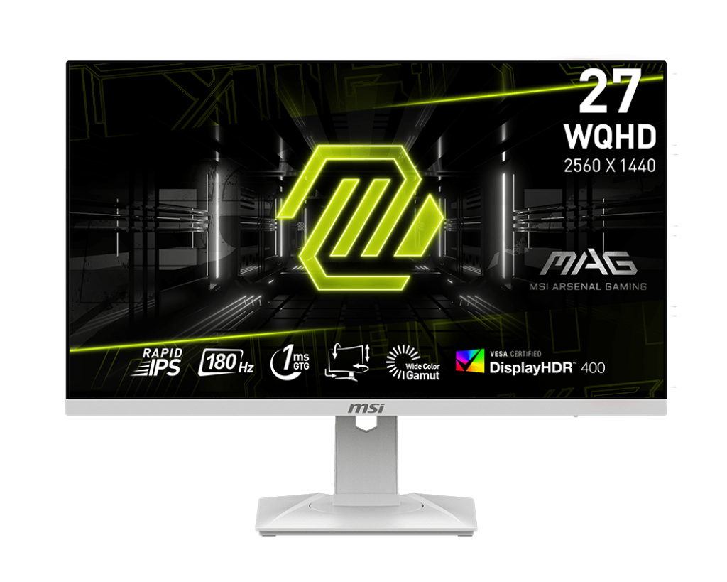 MSI 微星MAG 274QRFW 白色电竞显示器27 吋WQHD 180Hz IPS 1ms HDR - 2560 x 1440 