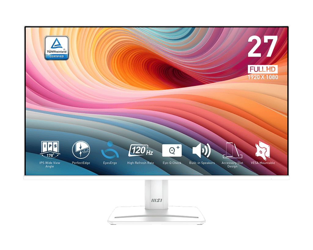 MSI 微星PRO MP275 E2 MONITOR 专业显示器27" FHD 120Hz IPS 内置喇叭- 1920 x 1080 黑/白