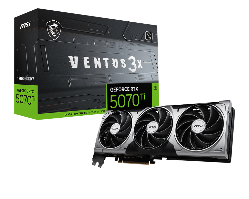 MSI 微星GeForce RTX 5070 Ti 16GB VENTUS 3X 显示卡