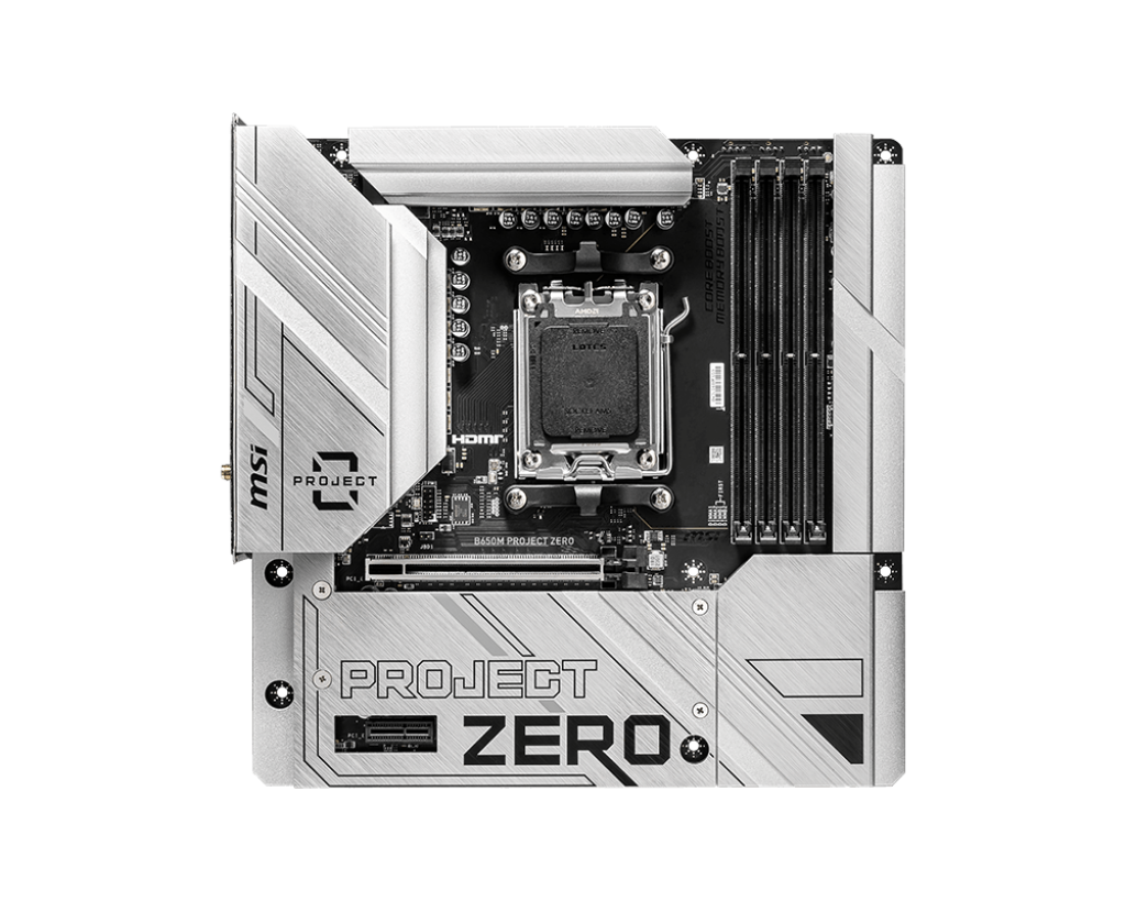 MSI 微星 B650M PROJECT ZERO MATX 白色背插主機板 (DDR5)