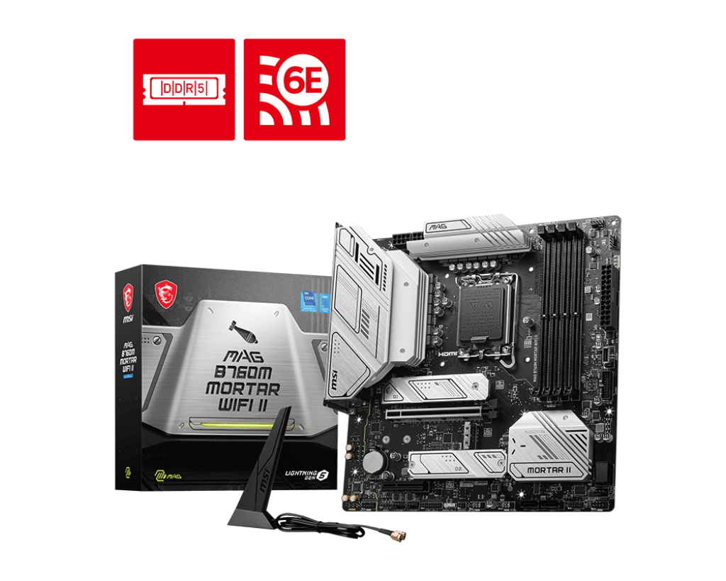 MSI 微星MAG B760M MORTAR WIFI Micro-ATX 主机板(DDR5) 