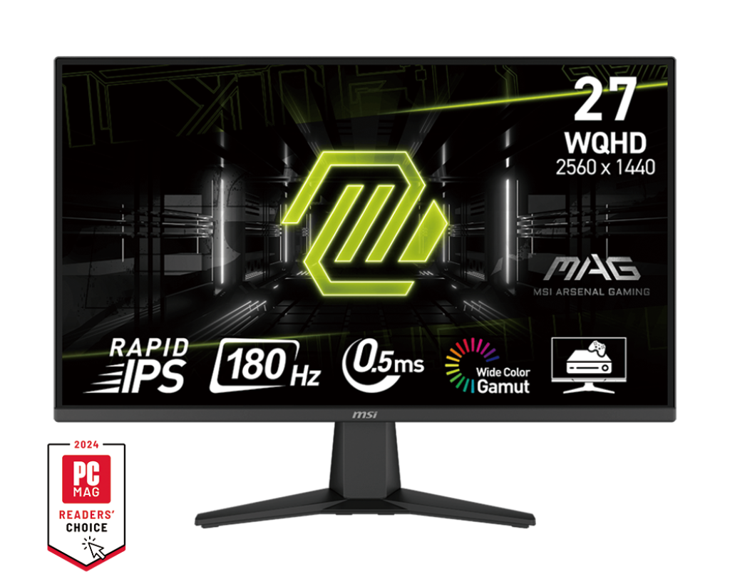 【至抵2K】MSI 微星MAG 275QF 电竞显示器(27 吋/ WQHD / 0.5ms 180Hz / RAPID IPS / Adaptive-Sync ) - 2560 x 1440 