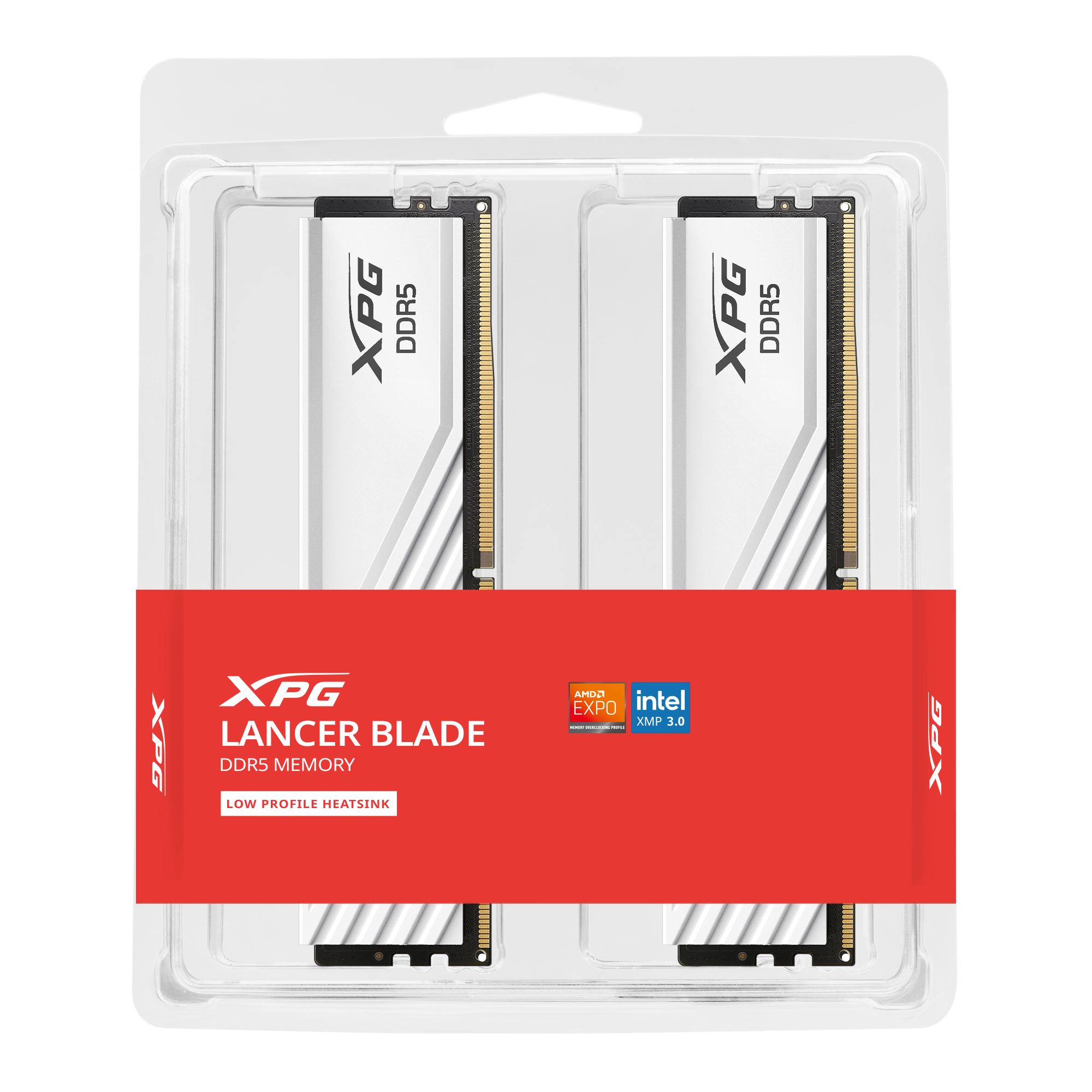 【情人节特惠】ADATA XPG Lancer Blade DDR5 RAM 记忆体KIT 32GB(16GBx2) 5600 / 6000MHz 黑/白