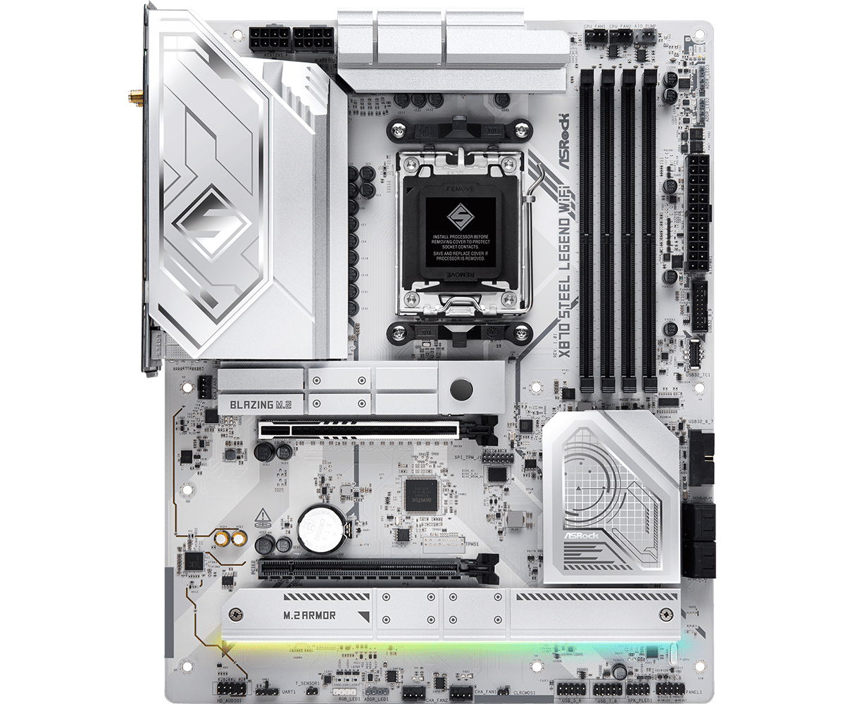 ASRock 華擎 X870 Steel Legend WiFi ATX 白色主機板 (DDR5)