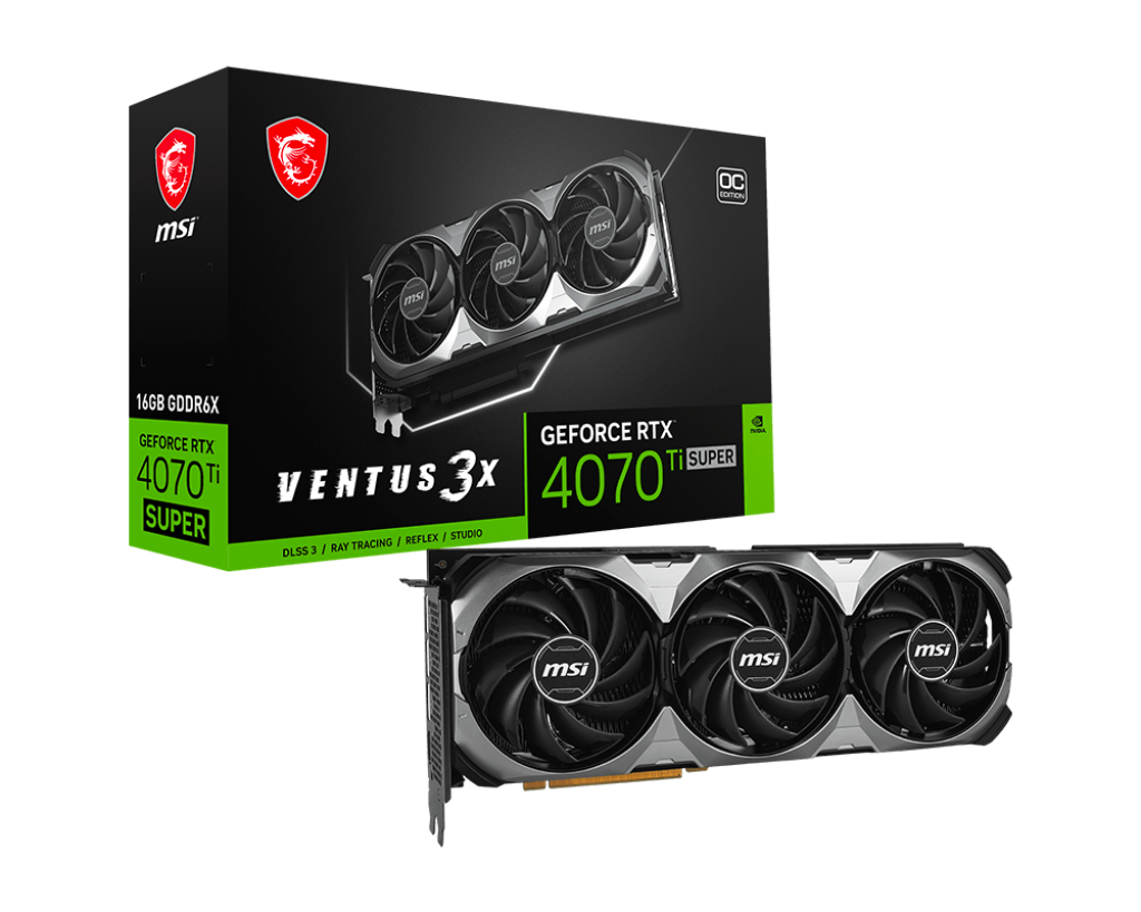 【銷量冠軍】MSI 微星 VENTUS 3X GeForce RTX 4070 Ti Super 16G GDDR6X OC 顯示卡