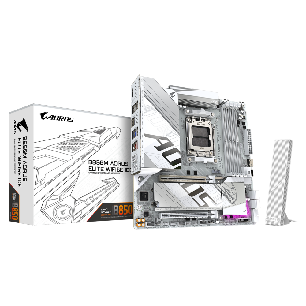 Gigabyte B850M AORUS ELITE WIFI6E ICE MATX 主機底板