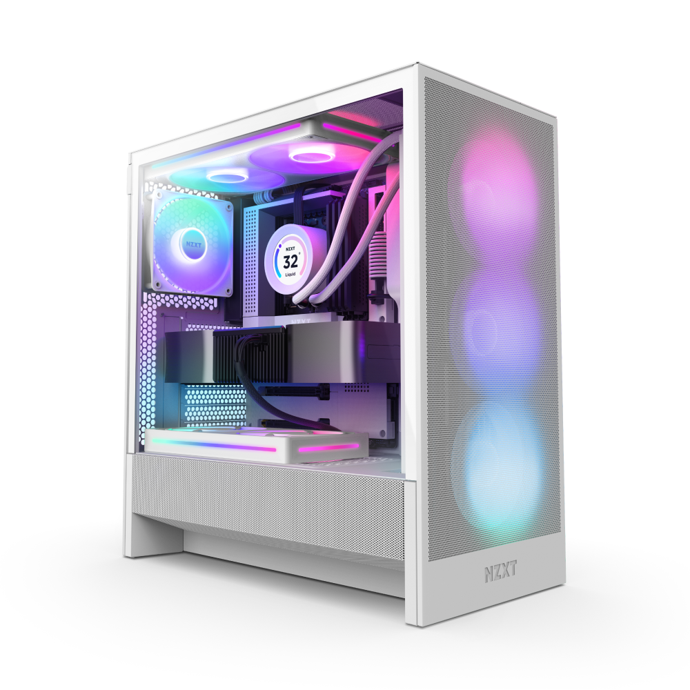 NZXT H5 FLOW RGB (2024) Mid-Tower ATX Case (黑/白)