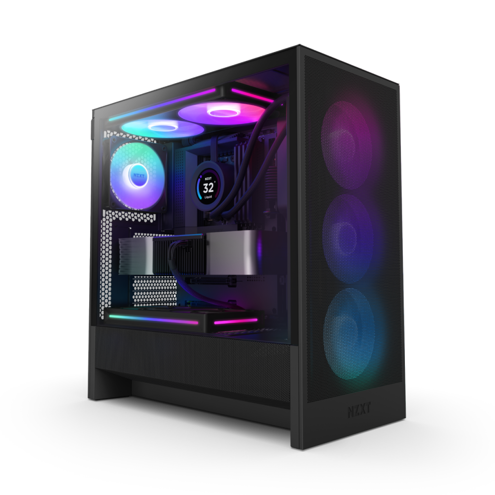 NZXT H5 FLOW RGB (2024) Mid-Tower ATX Case (黑/白) 