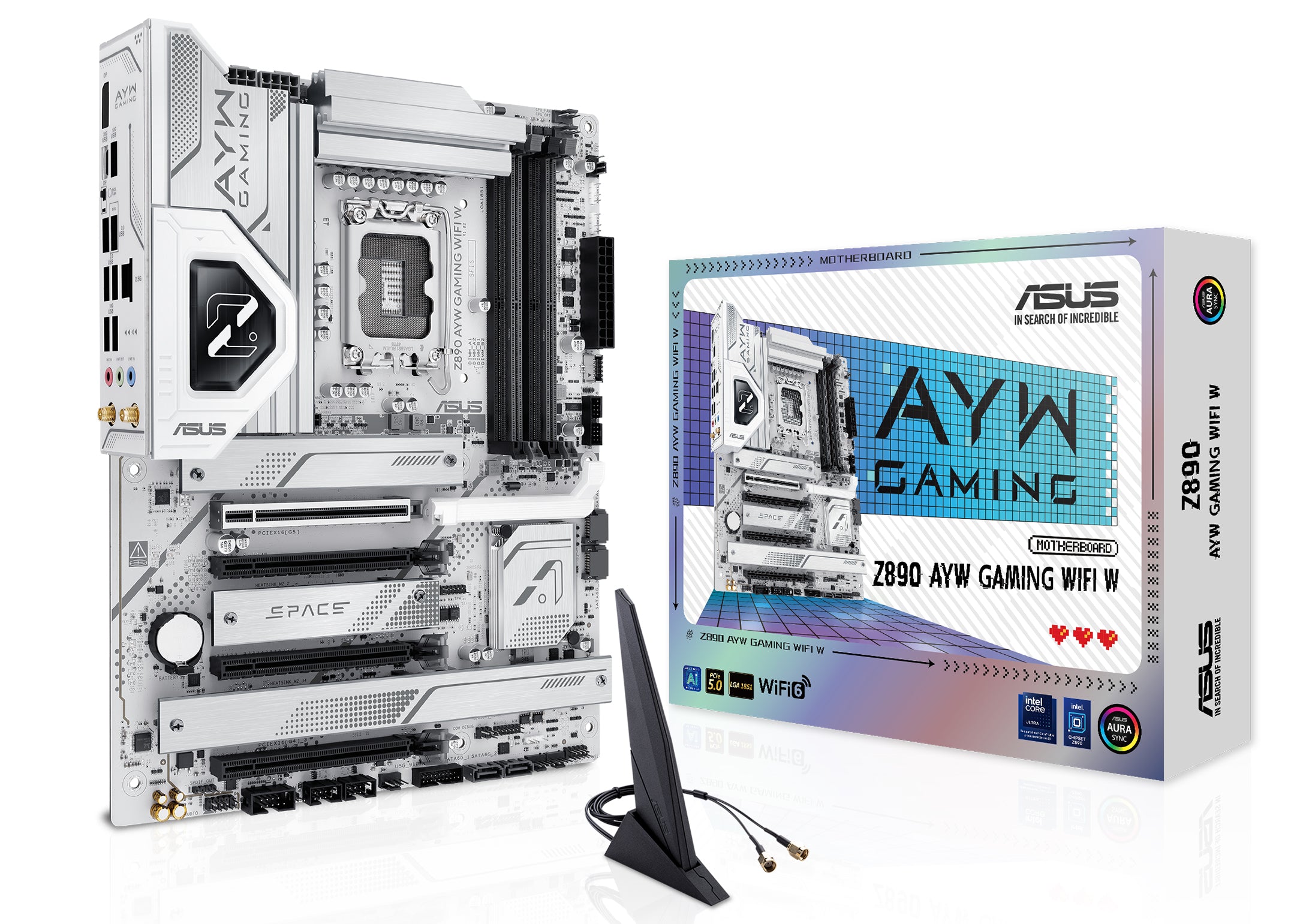 ASUS 华硕Z890 AYW GAMING WIFI W ATX 白色主机板DDR5 