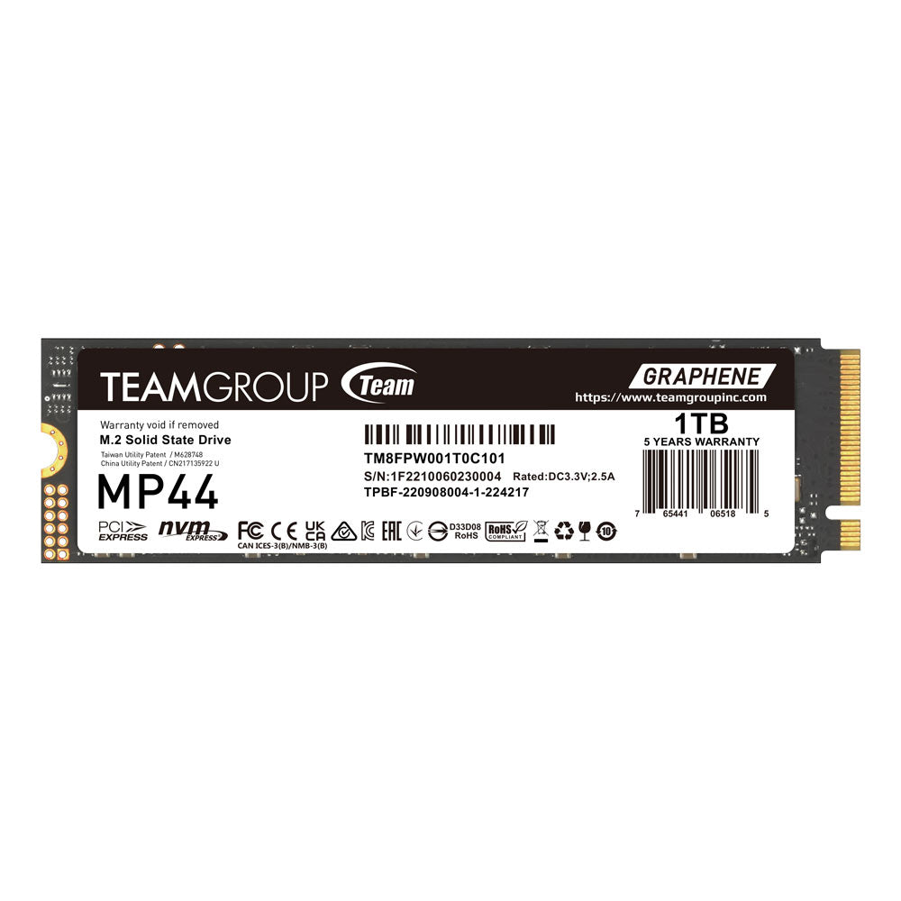 TEAMGROUP MP44 M.2 PCIe 4.0 SSD 固态硬碟7,000MB/s