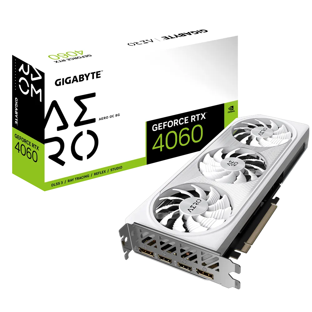 GIGABYTE 技嘉 AERO GeForce RTX 4060 OC 白色顯示卡 8G