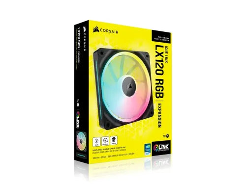 Corsair 海盗船iCUE LINK QX120 RGB 120mm PWM PC Fans Starter Kit with iCUE LINK System Hub (3把黑色套装)(CO-9051002-WW)