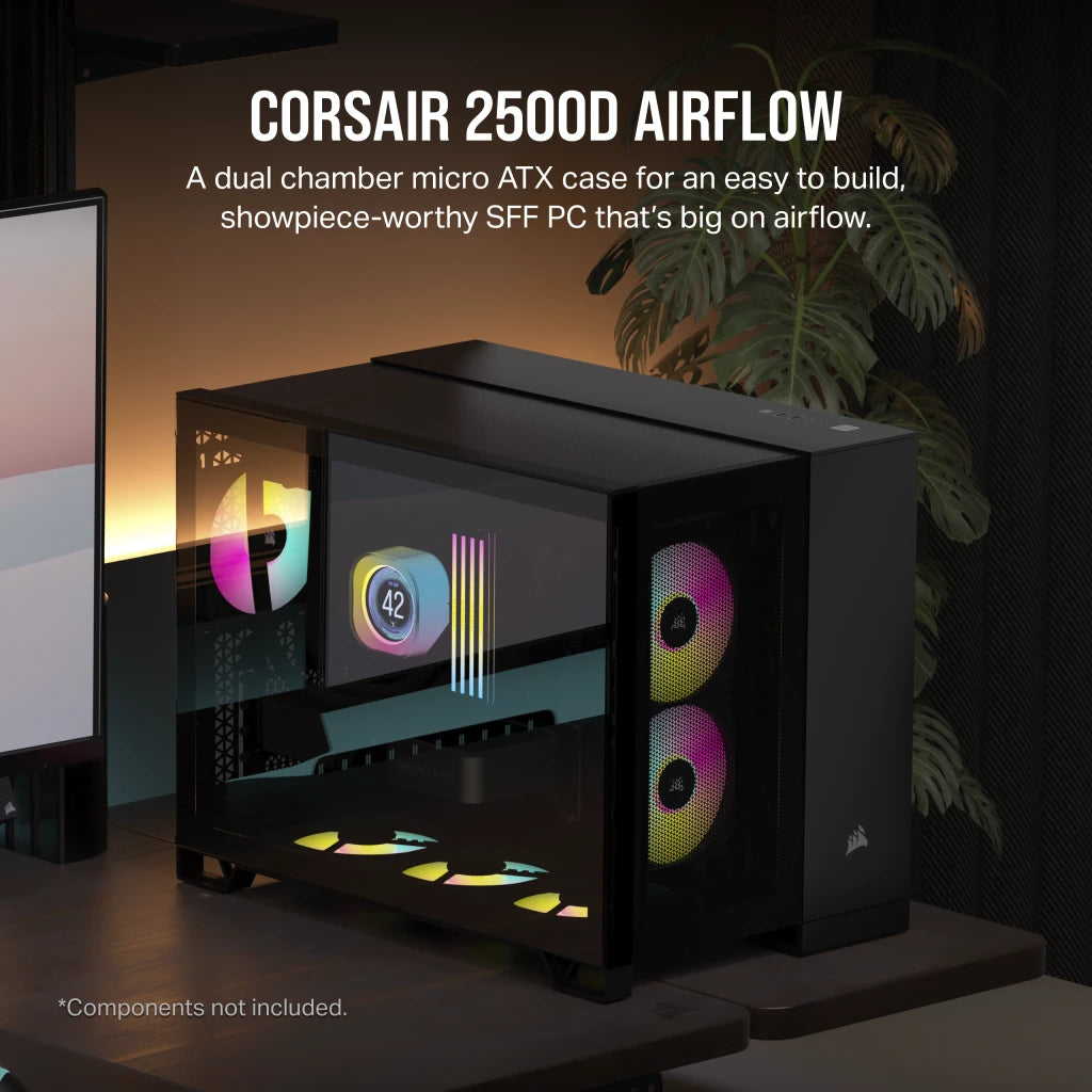 CORSAIR 2500D Airflow MATX 中塔機箱 強化玻璃 Dual Chamber