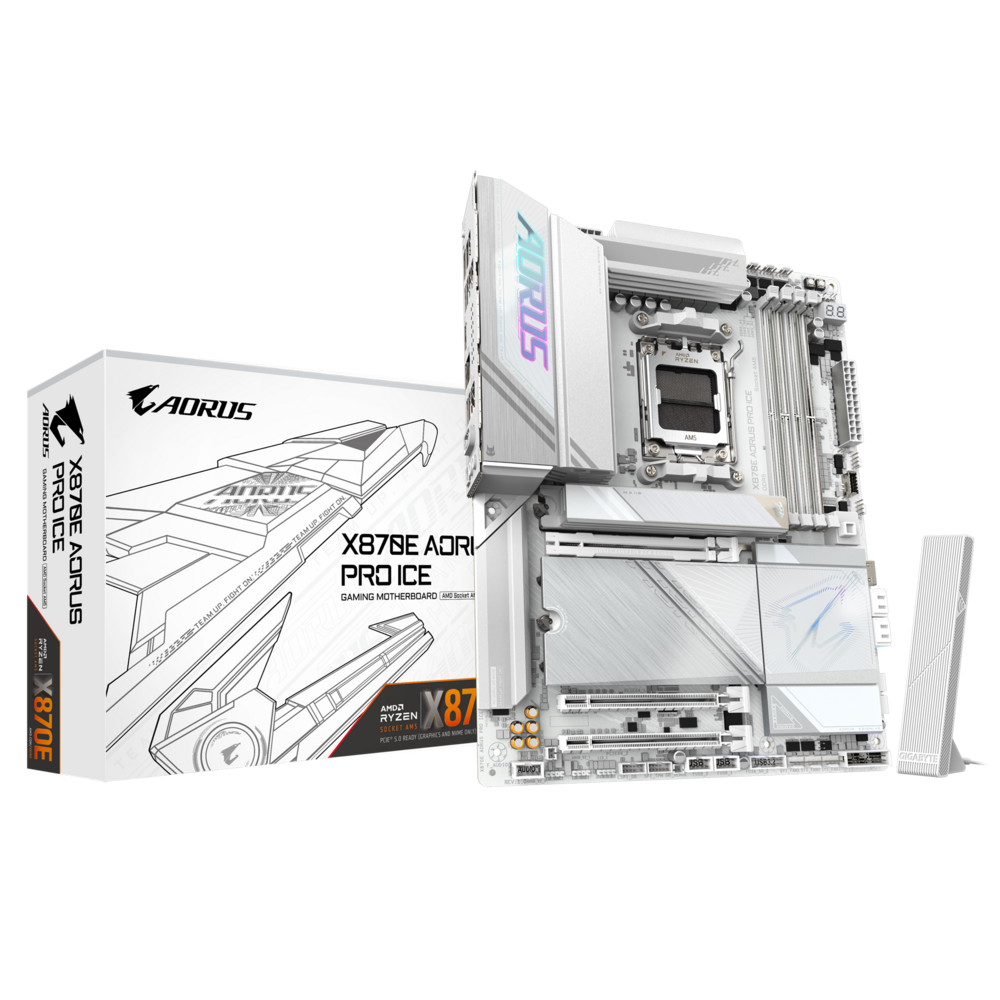 GIGABYTE 技嘉X870E AORUS PRO ICE WIFI7 ATX 主机板(DDR5) 