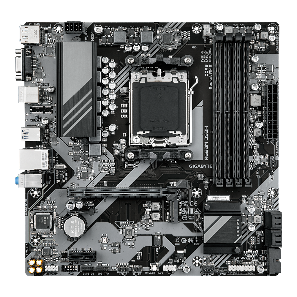 GIGABYTE 技嘉A620M DS3H Micro-ATX 主机板(DDR5)