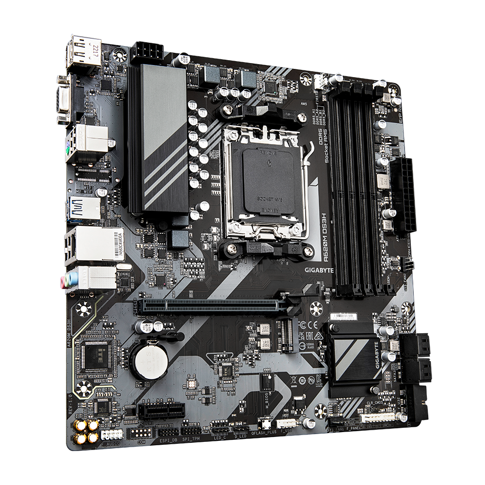 GIGABYTE 技嘉A620M DS3H Micro-ATX 主机板(DDR5)