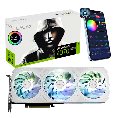 GALAX GeForce RTX 4070 SUPER EX Gamer 1-Click OC WHITE 白色