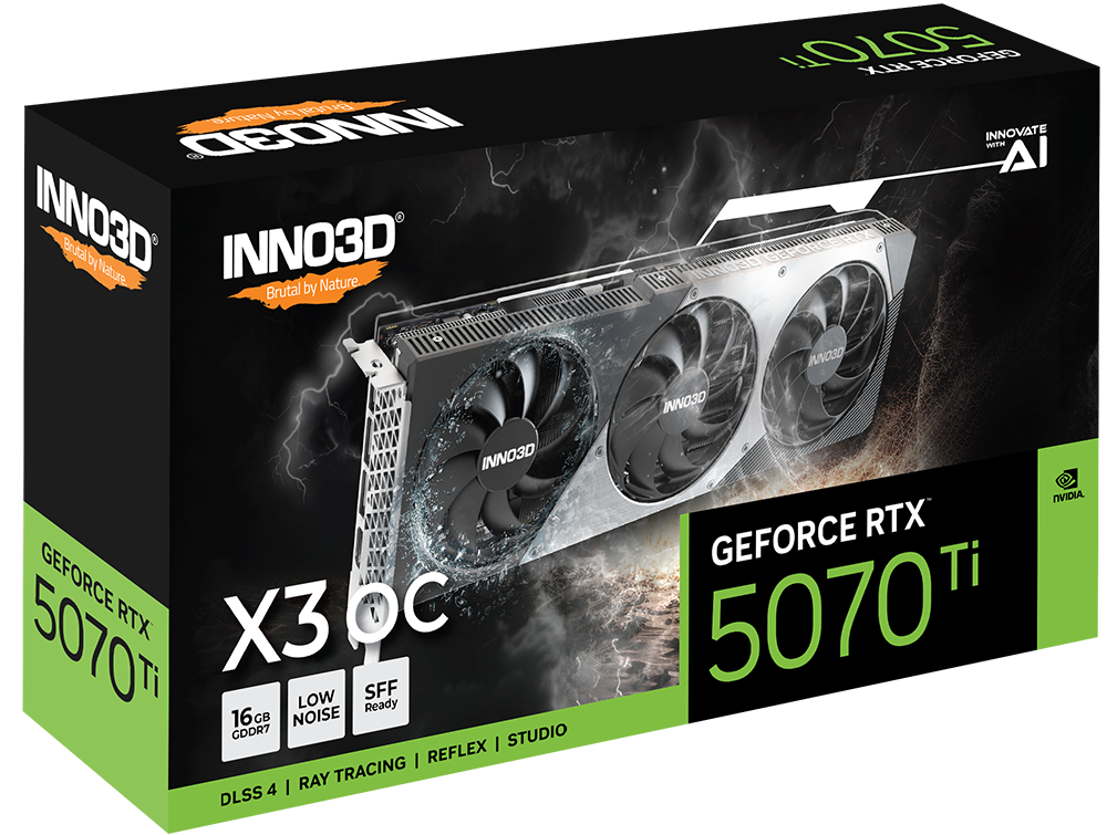 INNO3D GeForce RTX 5070 Ti X3 OC 顯示卡 16GB GDDR7