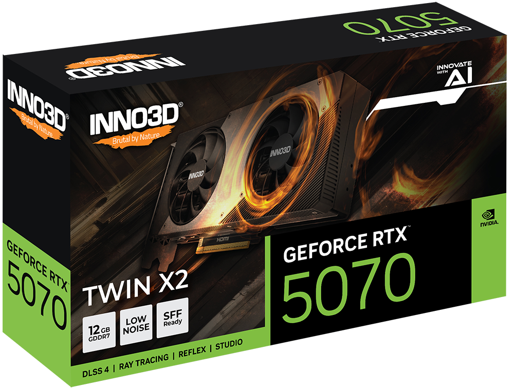 INNO3D GeForce RTX 5070 Twin X2 顯示卡 12GB GDDR7