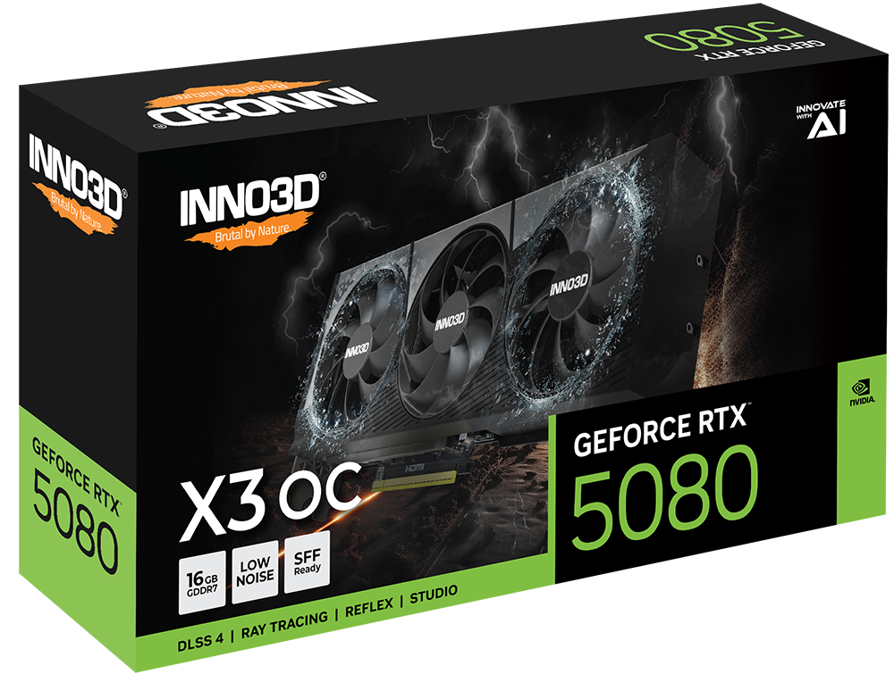 INNO3D GeForce RTX 5080 X3 OC 顯示卡 16GB GDDR7