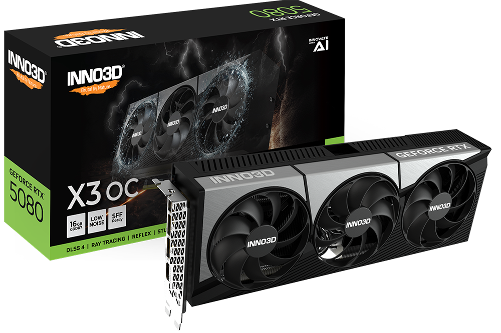 INNO3D GeForce RTX 5080 X3 OC 顯示卡 16GB GDDR7