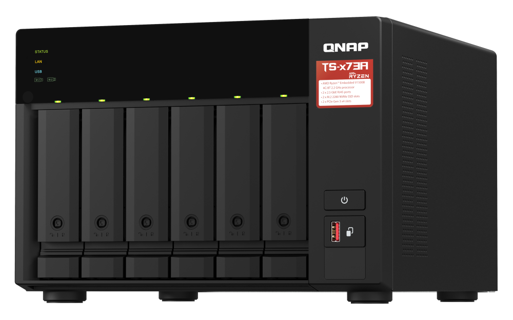 QNAP TS-673A 6-Bay 中小企NAS 可存儲M.2 2280 SSD