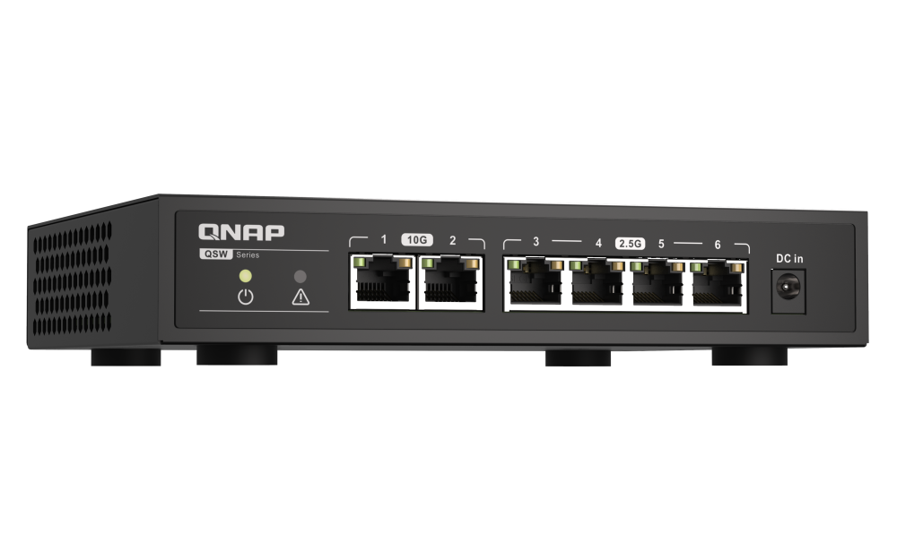 QNAP QSW-2104-2T 無網管型交換器 2埠 10GbE 4埠 2.5GbE 60Gbps