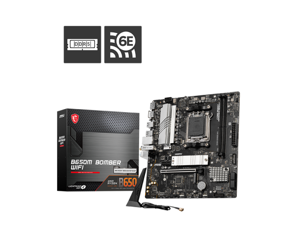 MSI 微星PRO B650M BOMBER WIFI Micro-ATX 主机板(DDR5)