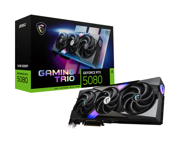 MSI 微星GeForce RTX 5080 16GB GAMING TRIO OC 显示卡