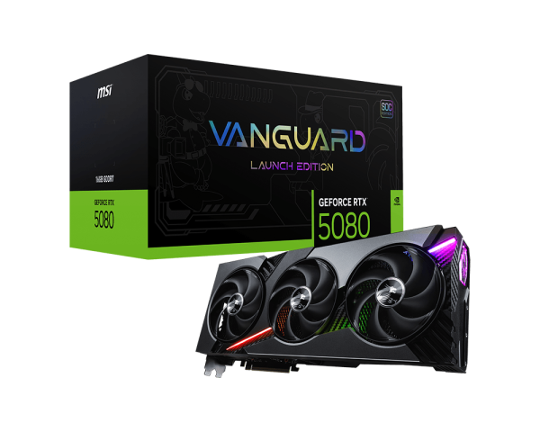 MSI 微星 GeForce RTX 5080 16GB VANGUARD SOC 顯示卡 LAUNCH EDITION