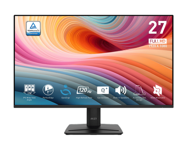 MSI 微星PRO MP275 E2 MONITOR 专业显示器27" FHD 120Hz IPS 内置喇叭- 1920 x 1080 黑/白