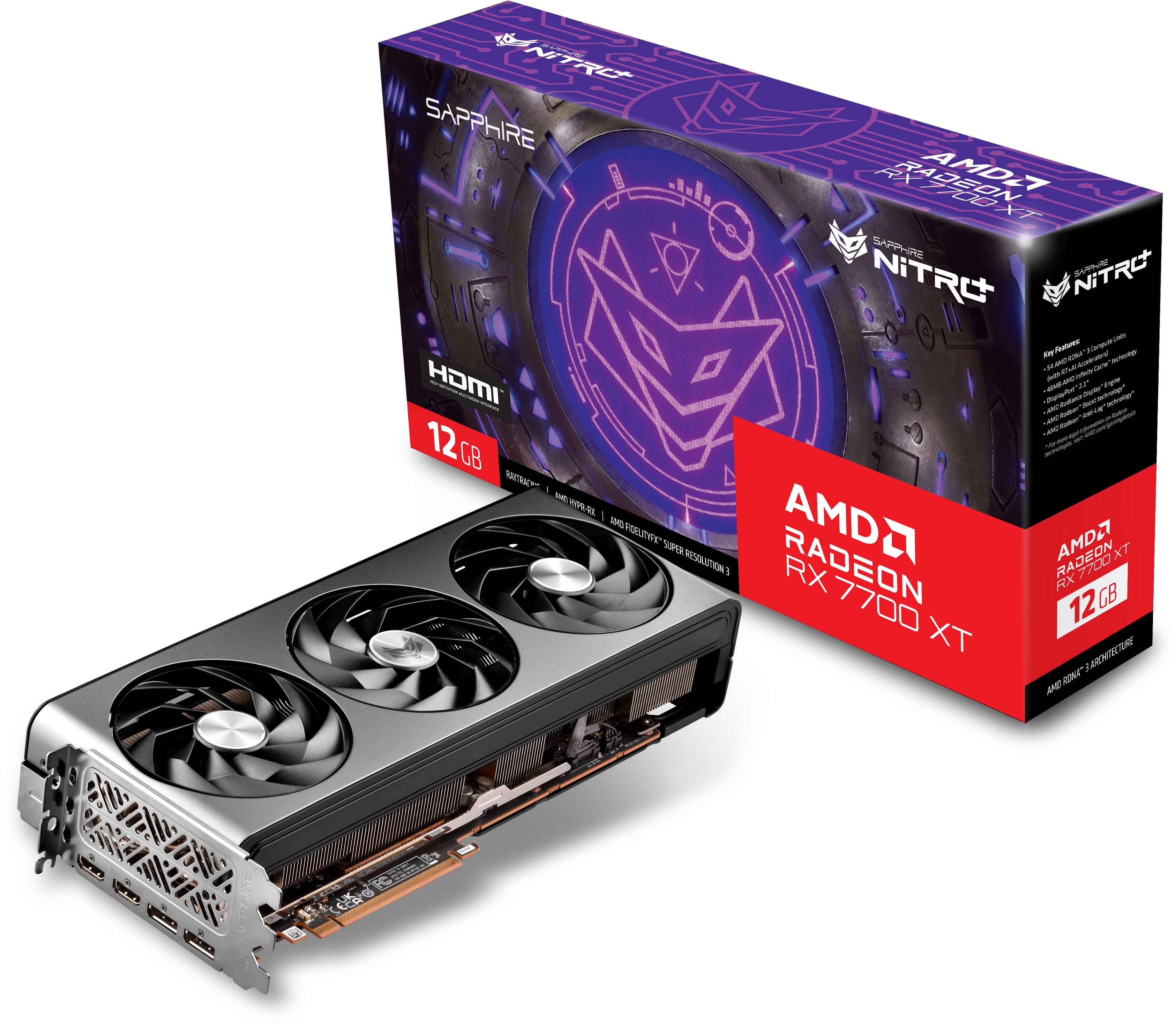 Sapphire GAMING Nitro+ AMD Radeon RX 7700 XT OC 显示卡12GB GDDR6 DUAL HDMI / DUAL DP OC