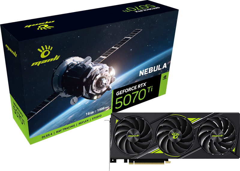 Manli Nebula GeForce RTX 5070 Ti 顯示卡 16GB GDDR7