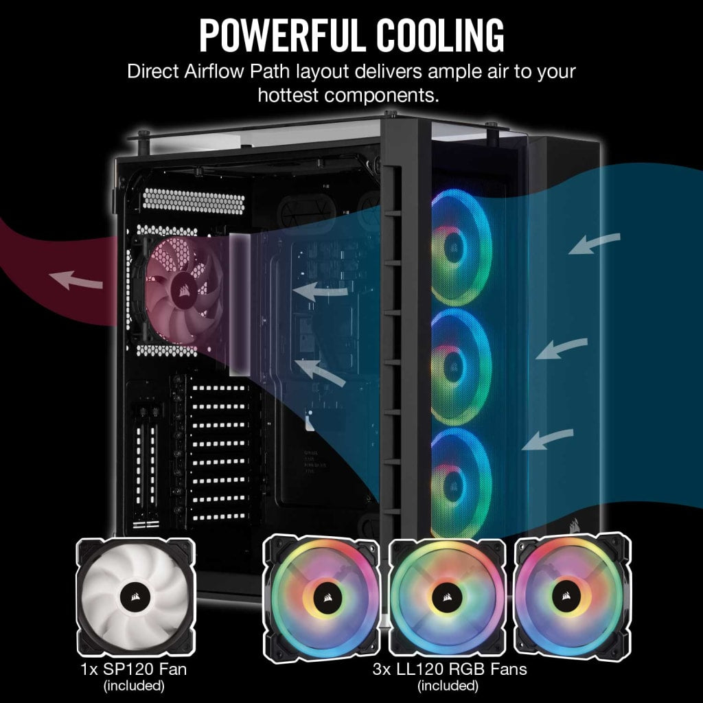 CORSAIR Crystal Series 680X RGB High Airflow EATX 中塔機箱 強化玻璃