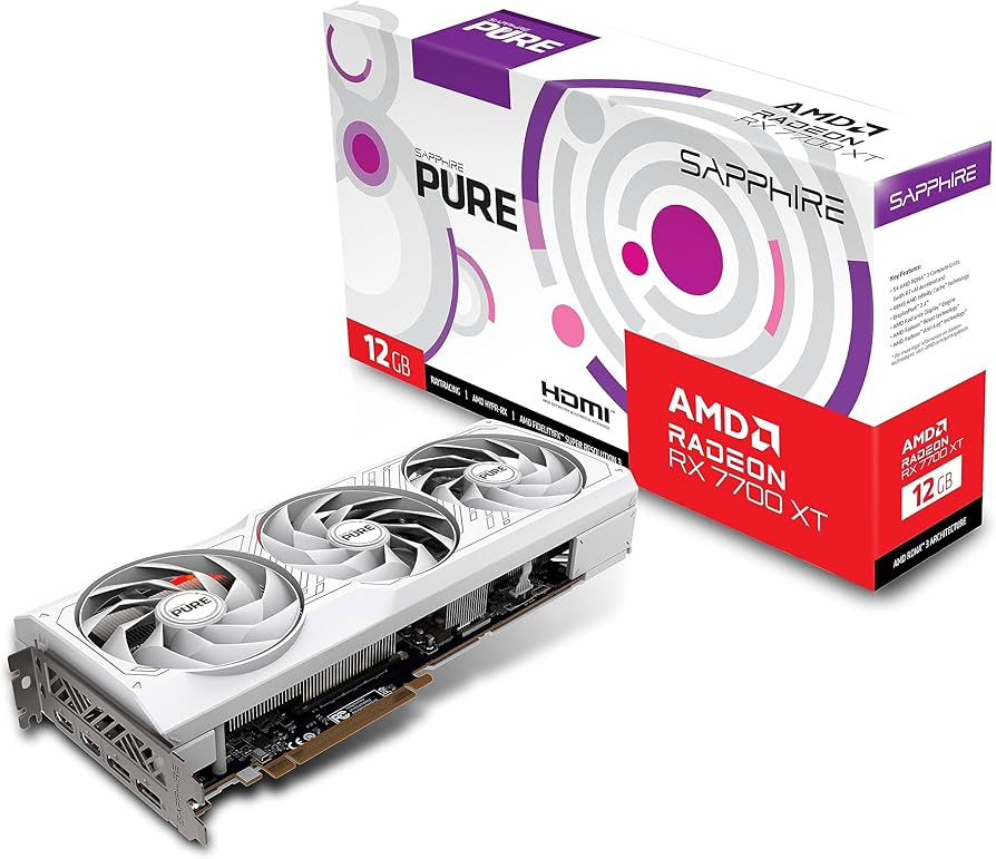 Sapphire GAMING Pure AMD Radeon RX 7700 XT OC 顯示卡 12GB GDDR6 DUAL HDMI / DUAL DP