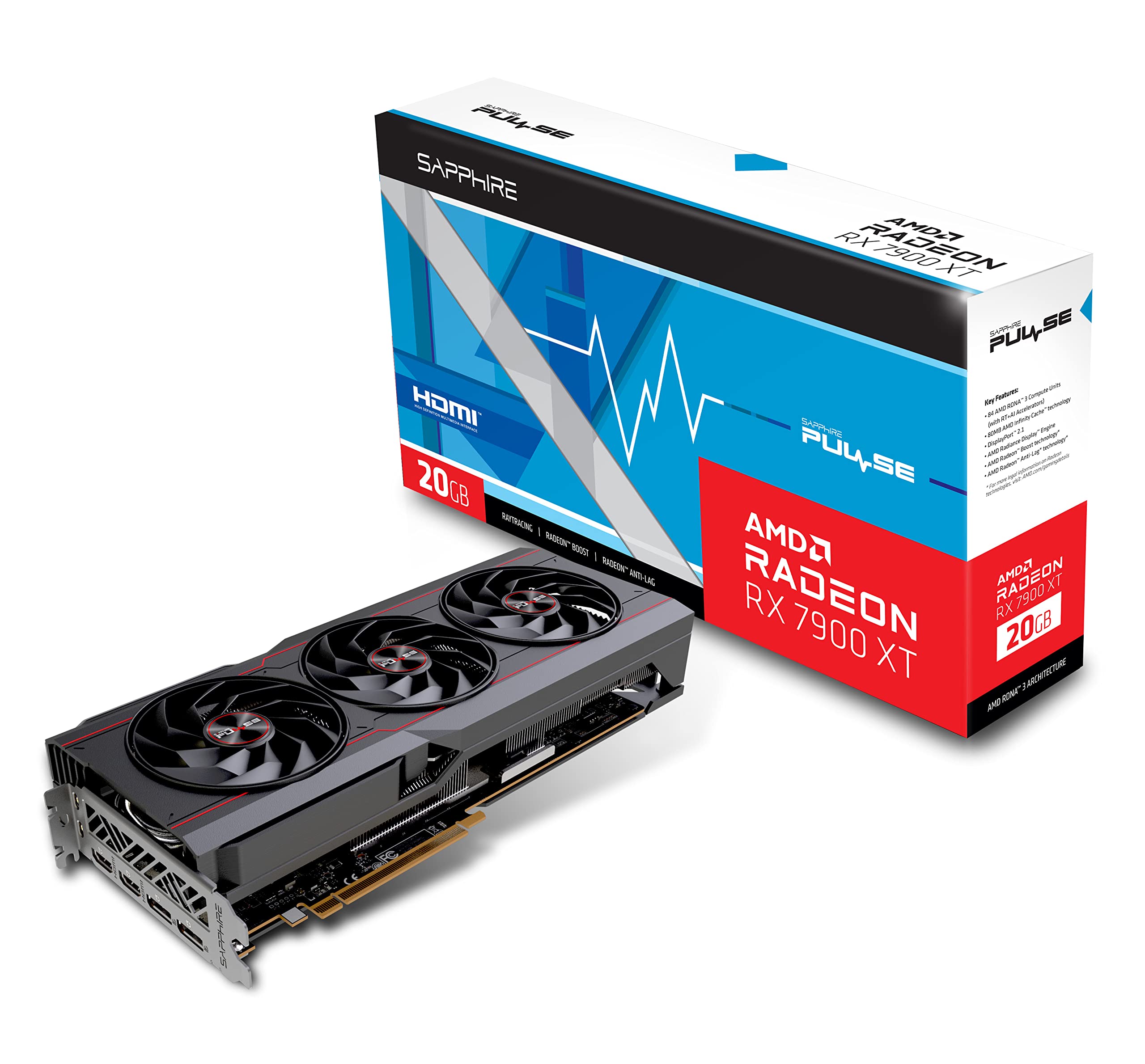 SAPPHIRE GAMING Pulse Radeon RX 7900 XT OC 显示卡20G