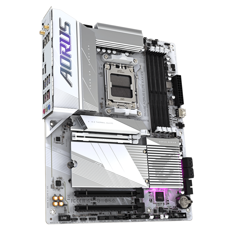 全白 GIGABYTE 技嘉 B650E AORUS ELITE X AX ICE ATX 主機板 (DDR5)