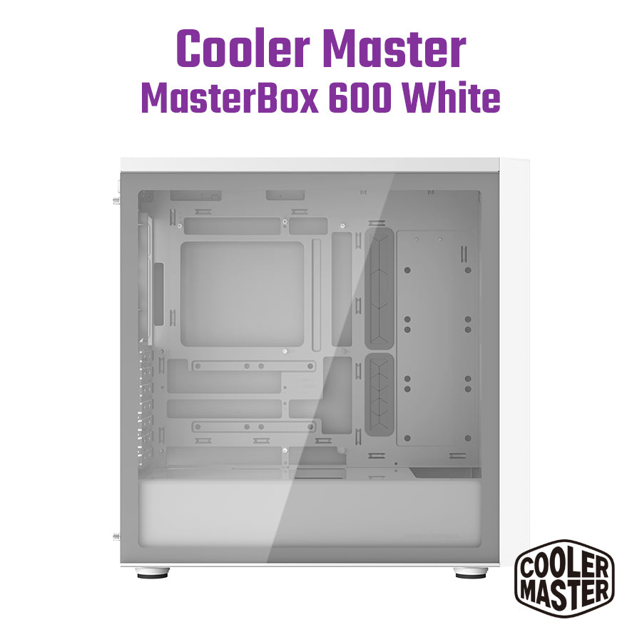 (内附4把ARGB风扇) Cooler Master MasterBox 600 ATX 机箱黑/ 白RGB MB600 