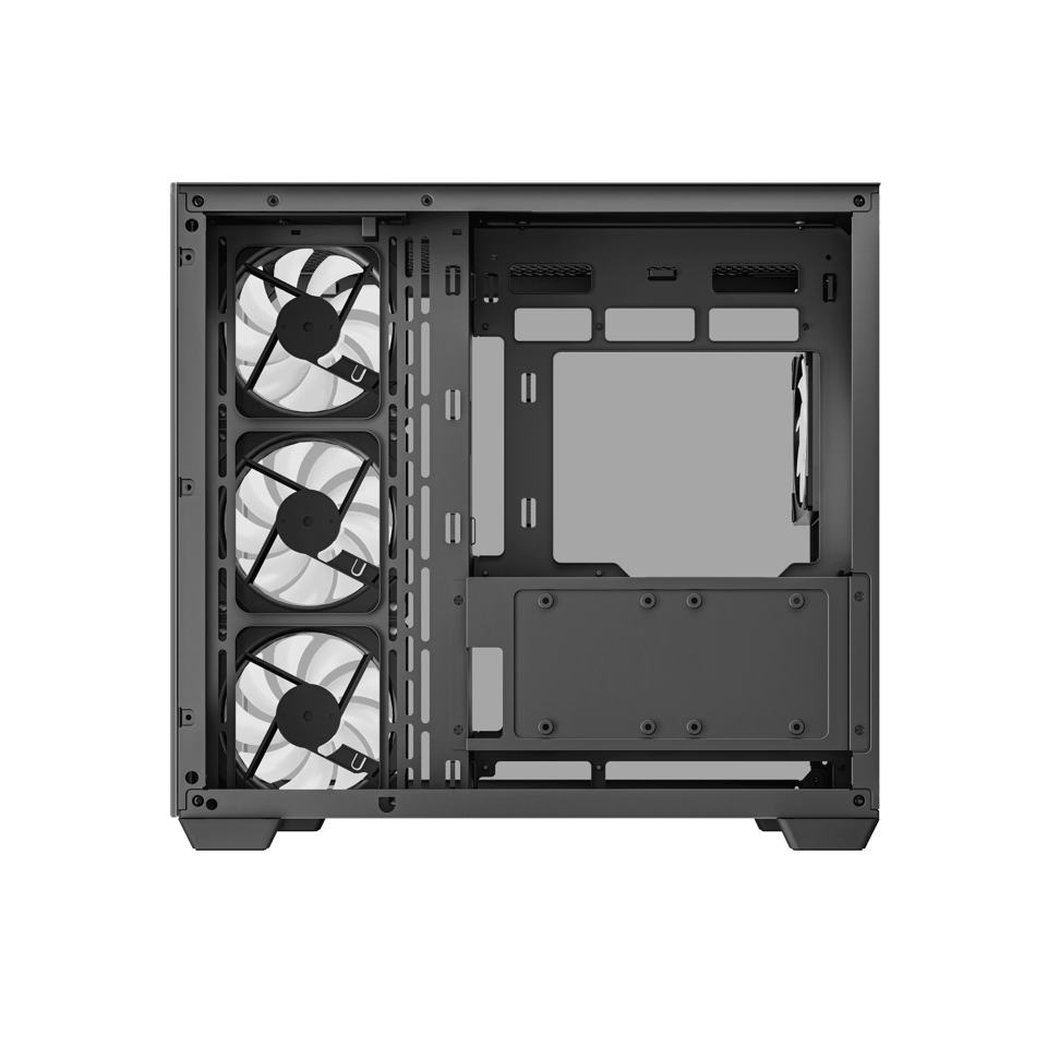 【情人节特惠】DEEPCOOL CG530 4F ATX CASE 机箱支援背插底板黑/白(内附4把ARGB风扇) 