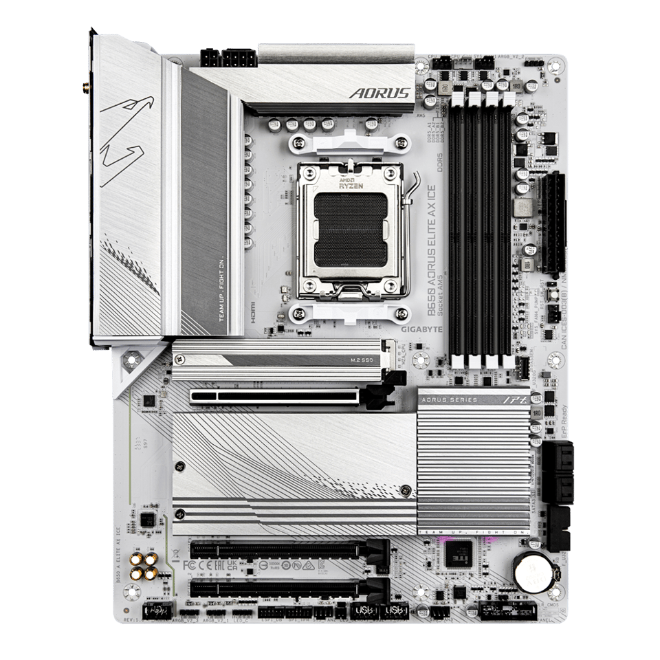 全白 GIGABYTE 技嘉 B650 AORUS ELITE AX ICE ATX 主機板 (DDR5)