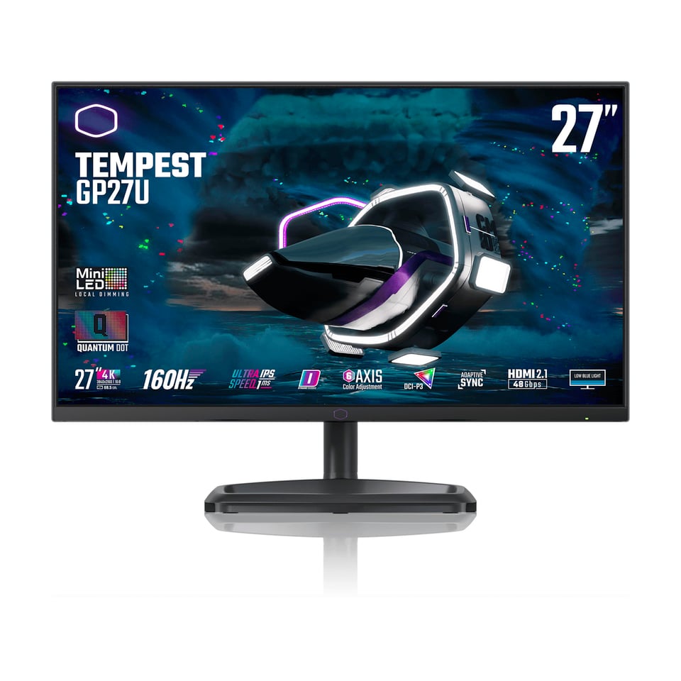 Cooler Master Tempest GP27U 电竞显示器27" 4K UHD 160Hz MiniLED IPS Quantom dot 内置喇叭90w TypeC - 3840 x 2160 