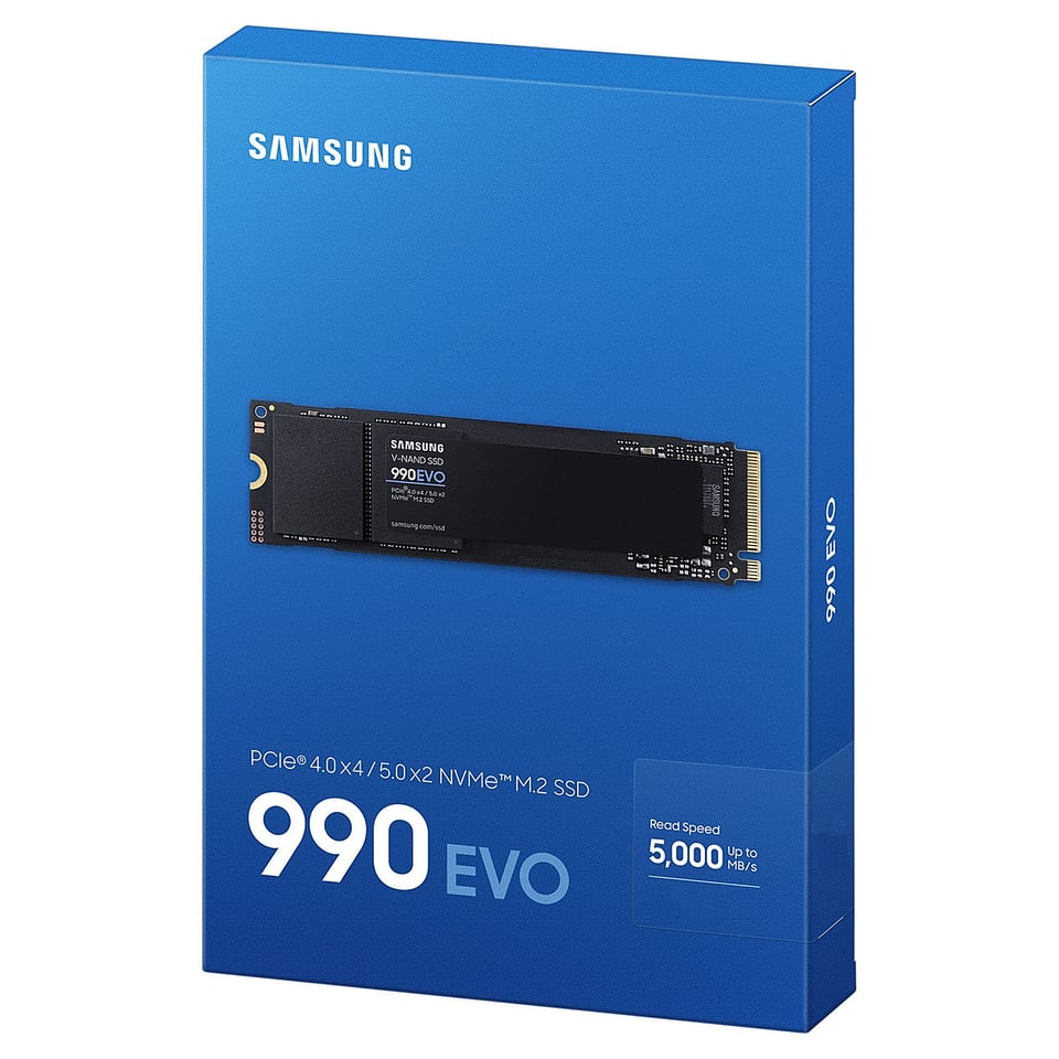 Samsung 990 EVO M.2 PCIE 5 or PCIE 4 NVME SSD 固态硬碟5000MB/s