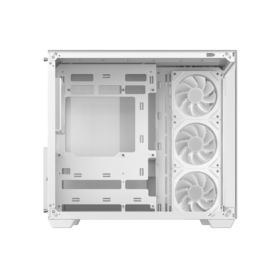 【情人节特惠】DEEPCOOL CG530 4F ATX CASE 机箱支援背插底板黑/白(内附4把ARGB风扇) 